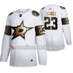 Adidas Maillot de Hockey Dallas Stars Esa Lindell 23 Adidas 2019-20 Golden Edition Blanc Authentic - Homme